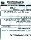 Tarjeta IVA persona jurídica